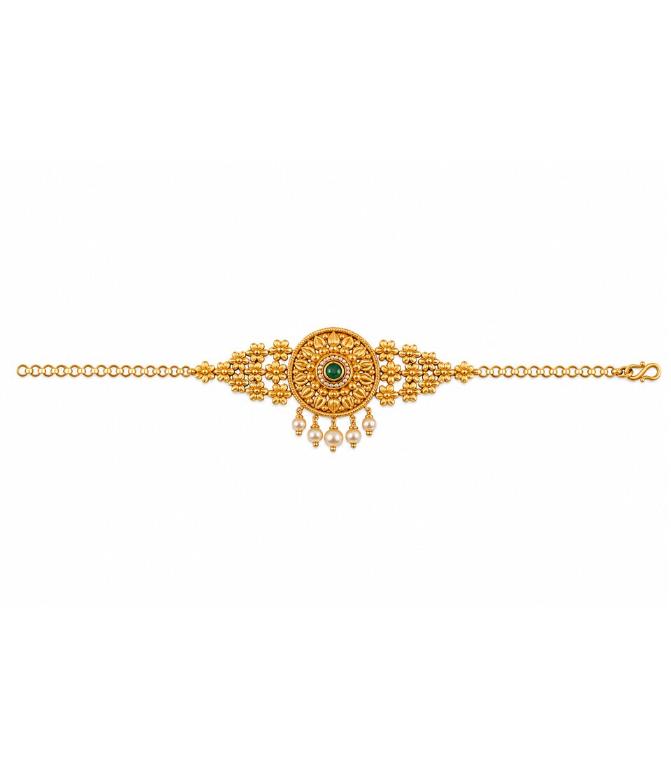 Gold Sunburst Temple Designer Armlet