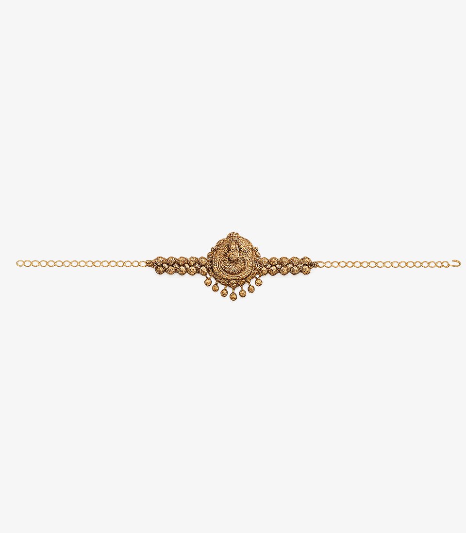 Gold Floral Medallion Adjustable Armlet