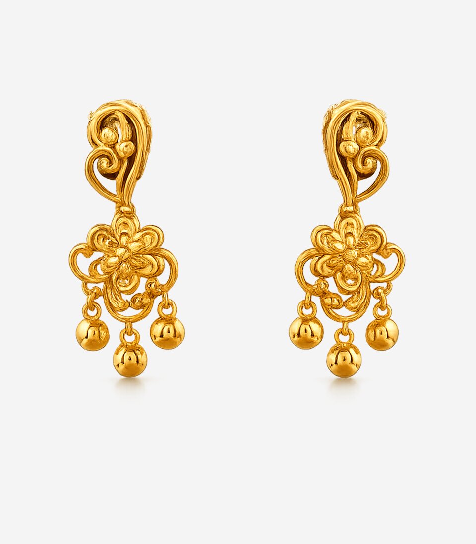 Floral Drop Designer Earrings