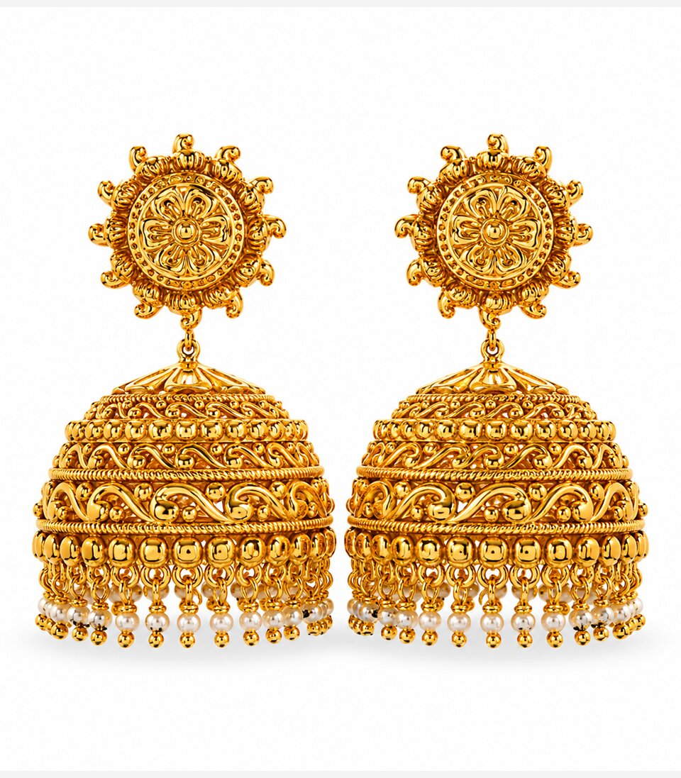 Antique Temple Jhumka Earrings