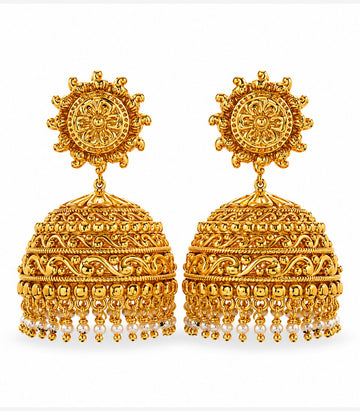 Antique Temple Jhumka Earrings