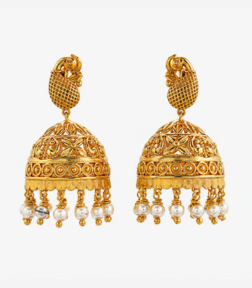 Antique Dome Jhumka Earrings