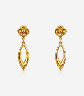 Minimalist Oval Drop Earrings