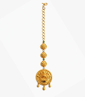 Temple Coin Pendant Maang Tikka