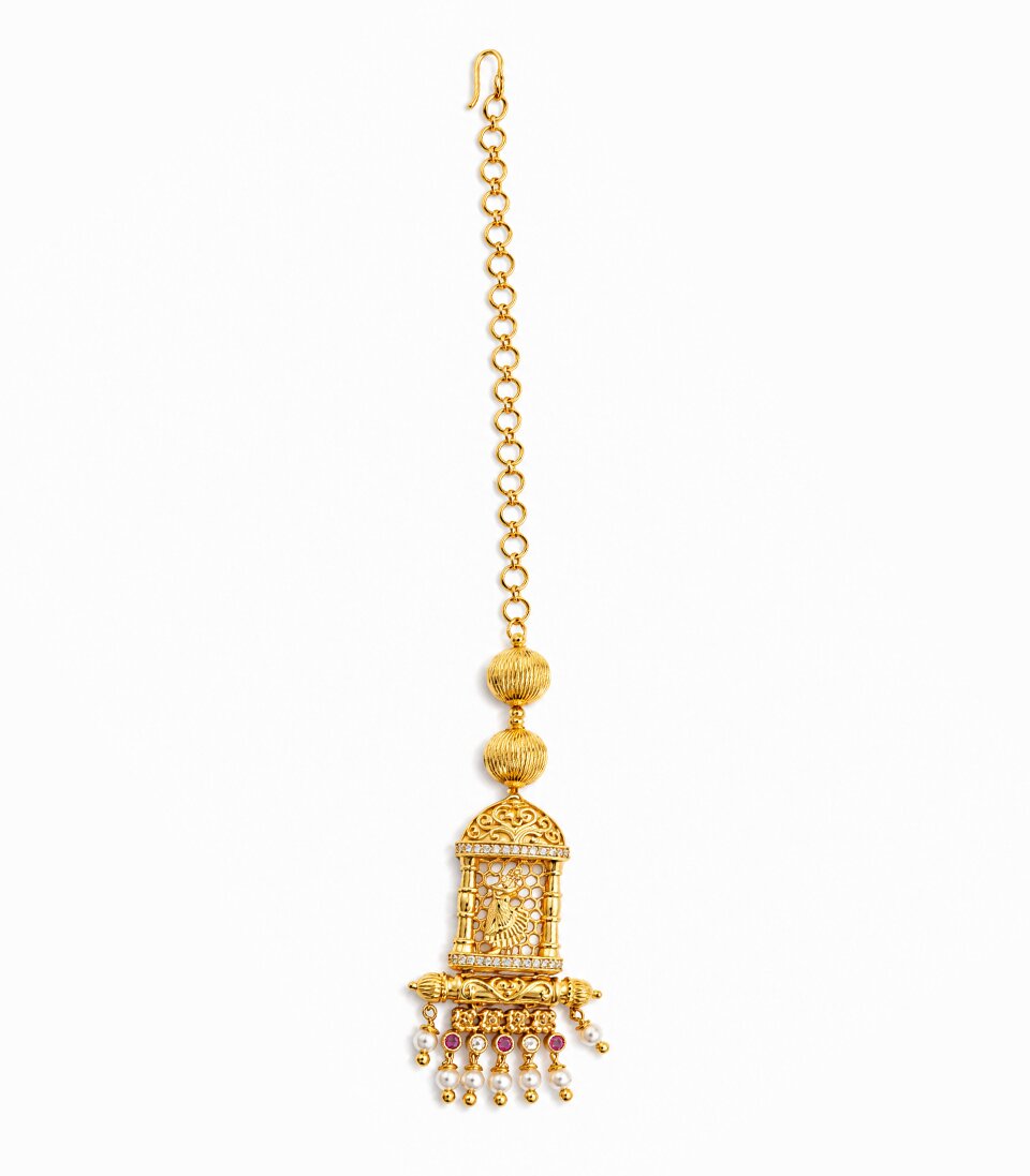 Temple Bell Jhumka Maang Tikka