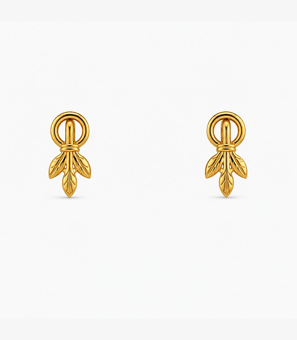 Ribbon Knot Stud Earrings