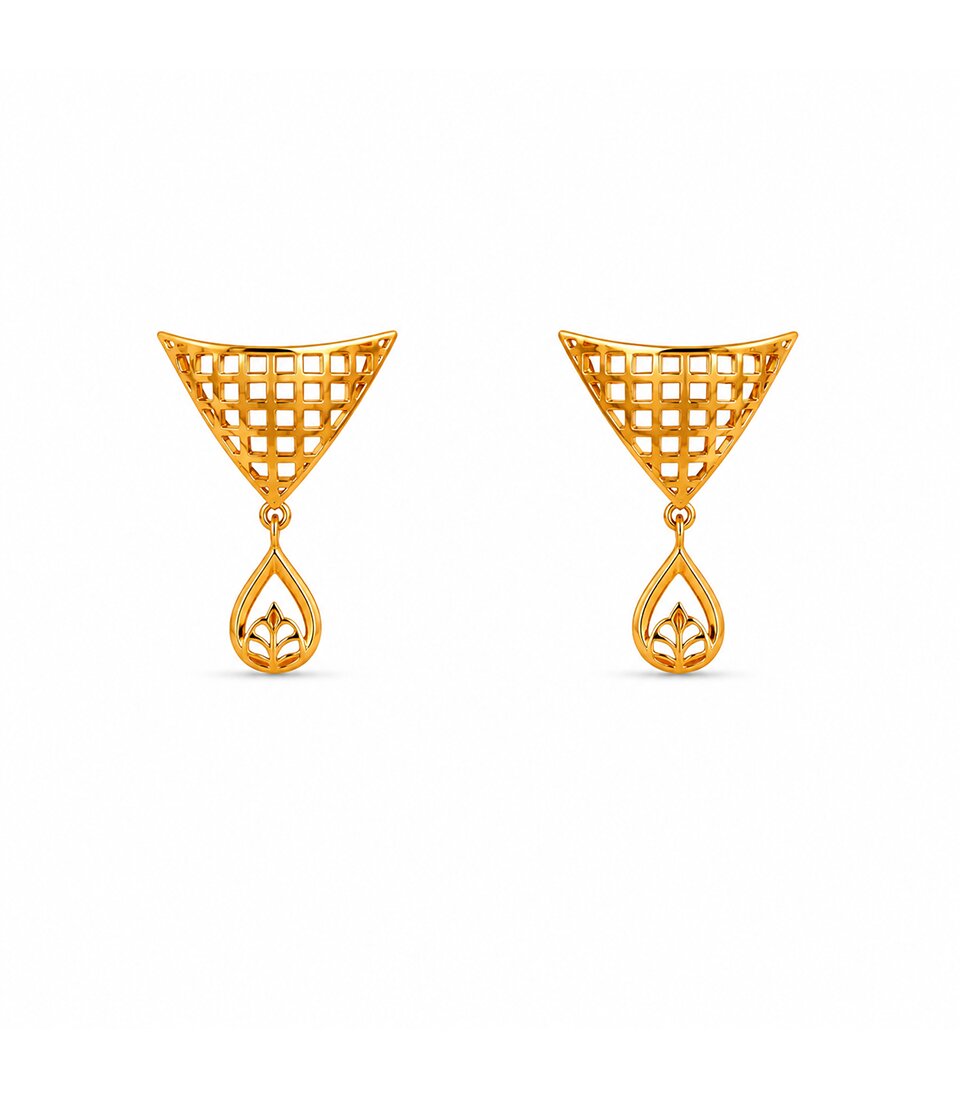 Open Triangle Drop Earrings