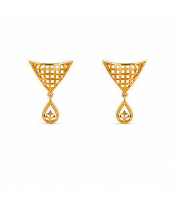 Open Triangle Drop Earrings