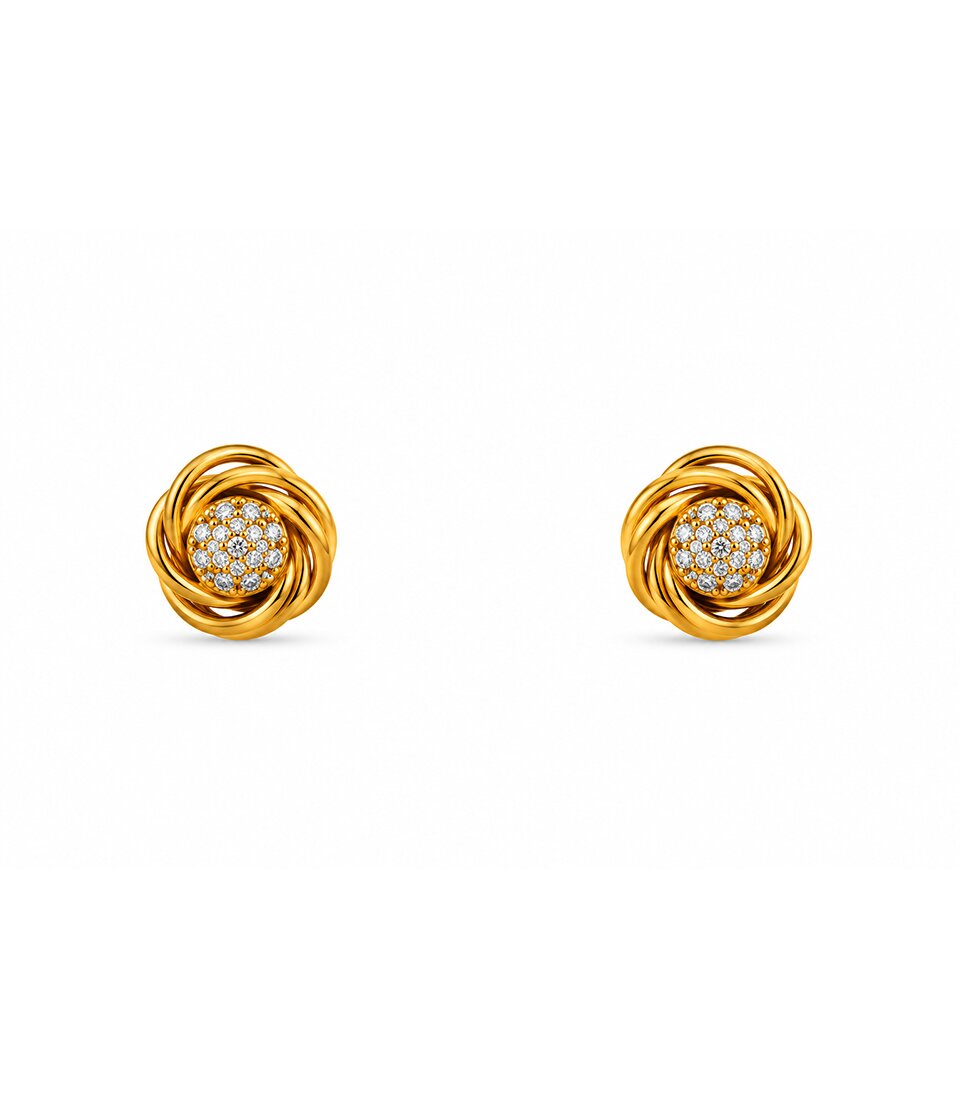Golden Halo Stud Earrings