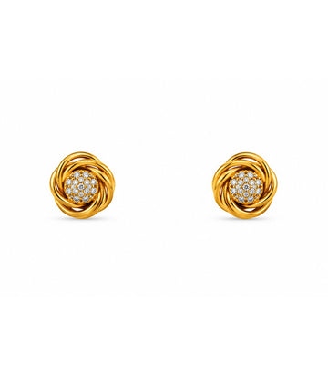 Golden Halo Stud Earrings