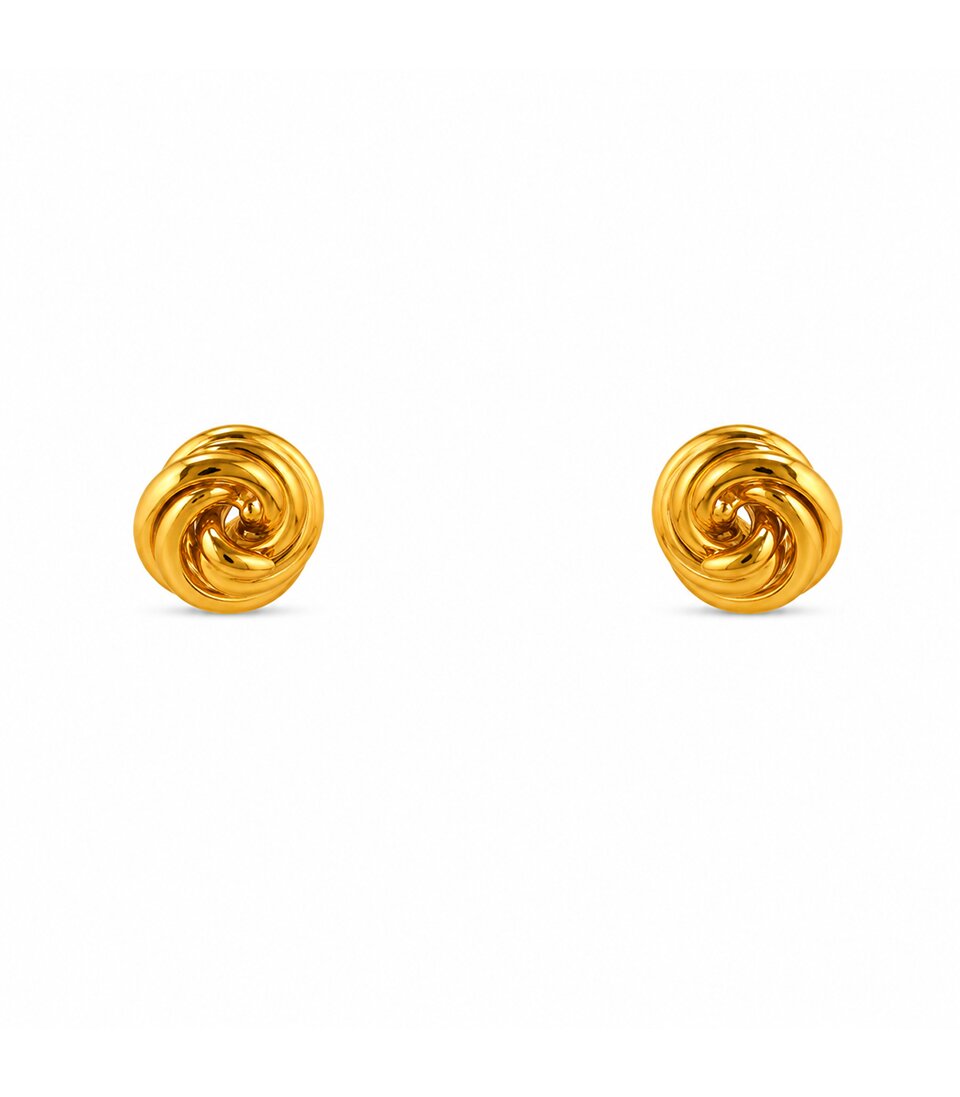 Spiral Coin Stud Earrings