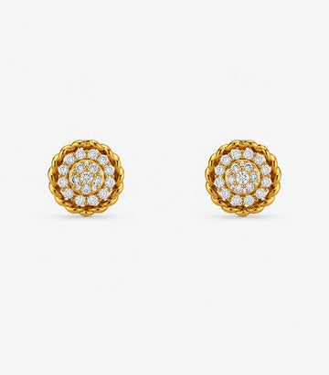 Crystal Orbit Stud Earrings