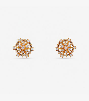 Diamond Crown Stud Earrings