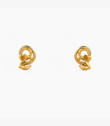 Spiral Floral Stud Earrings