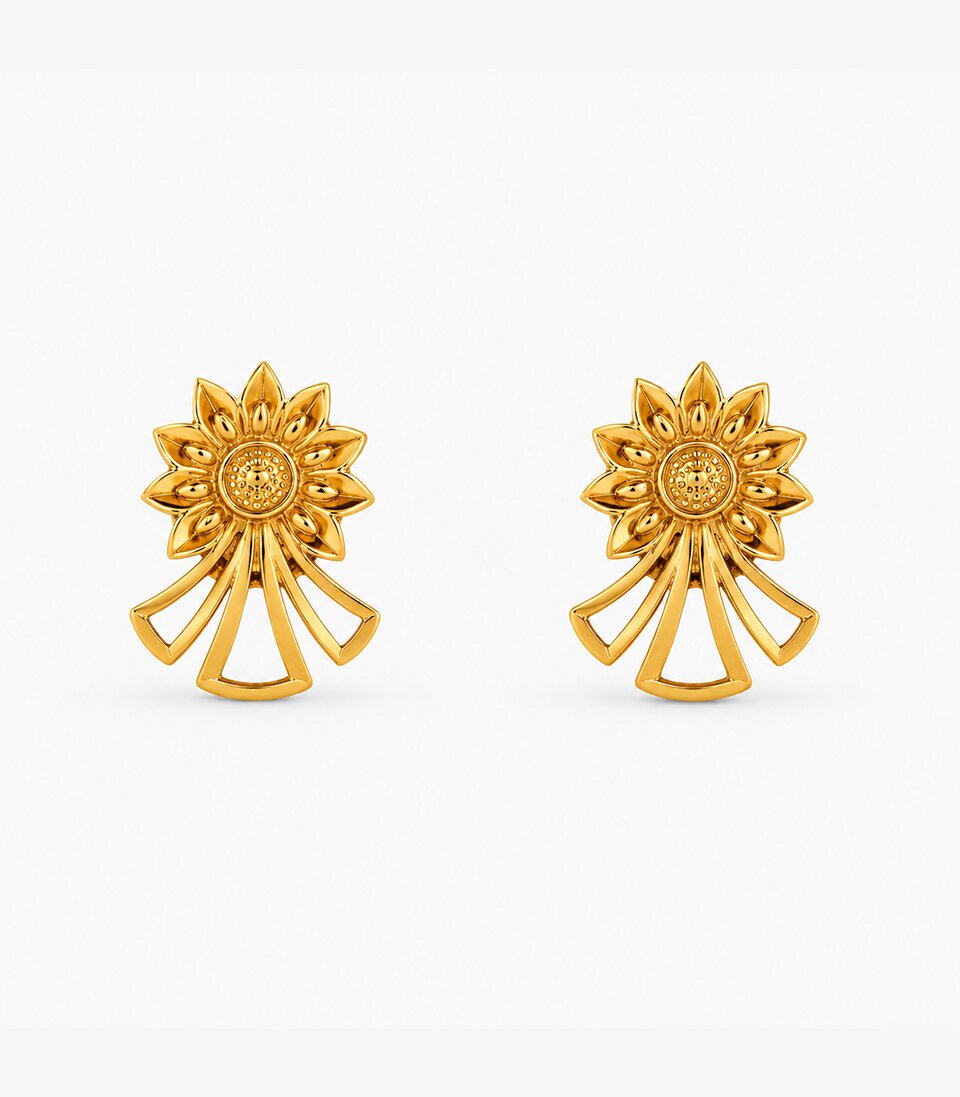 Sunbeam Fan Stud Earrings