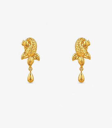 Dancing Peacock Stud Earrings