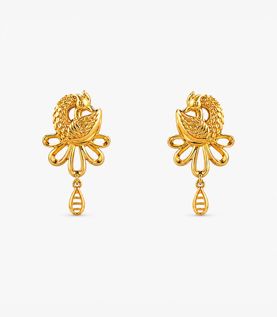 Lotus Bloom Stud Earrings