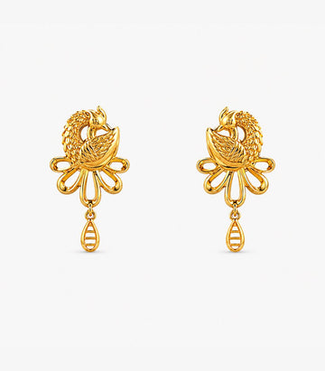 Lotus Bloom Stud Earrings
