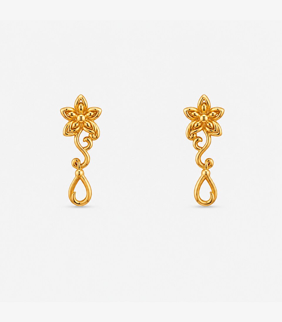 Star Charm Drop Earrings