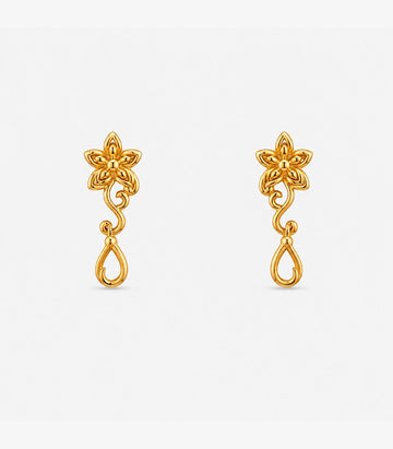 Star Charm Drop Earrings