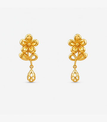 Floral Lantern Stud Earrings