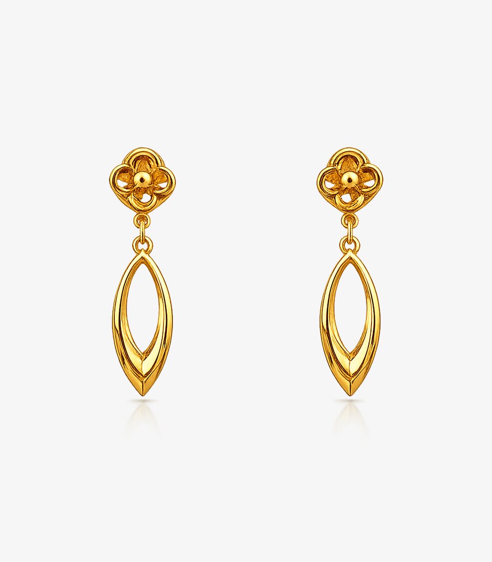Elegant Oval Drop Earrings
