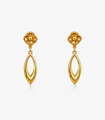 Elegant Oval Drop Earrings