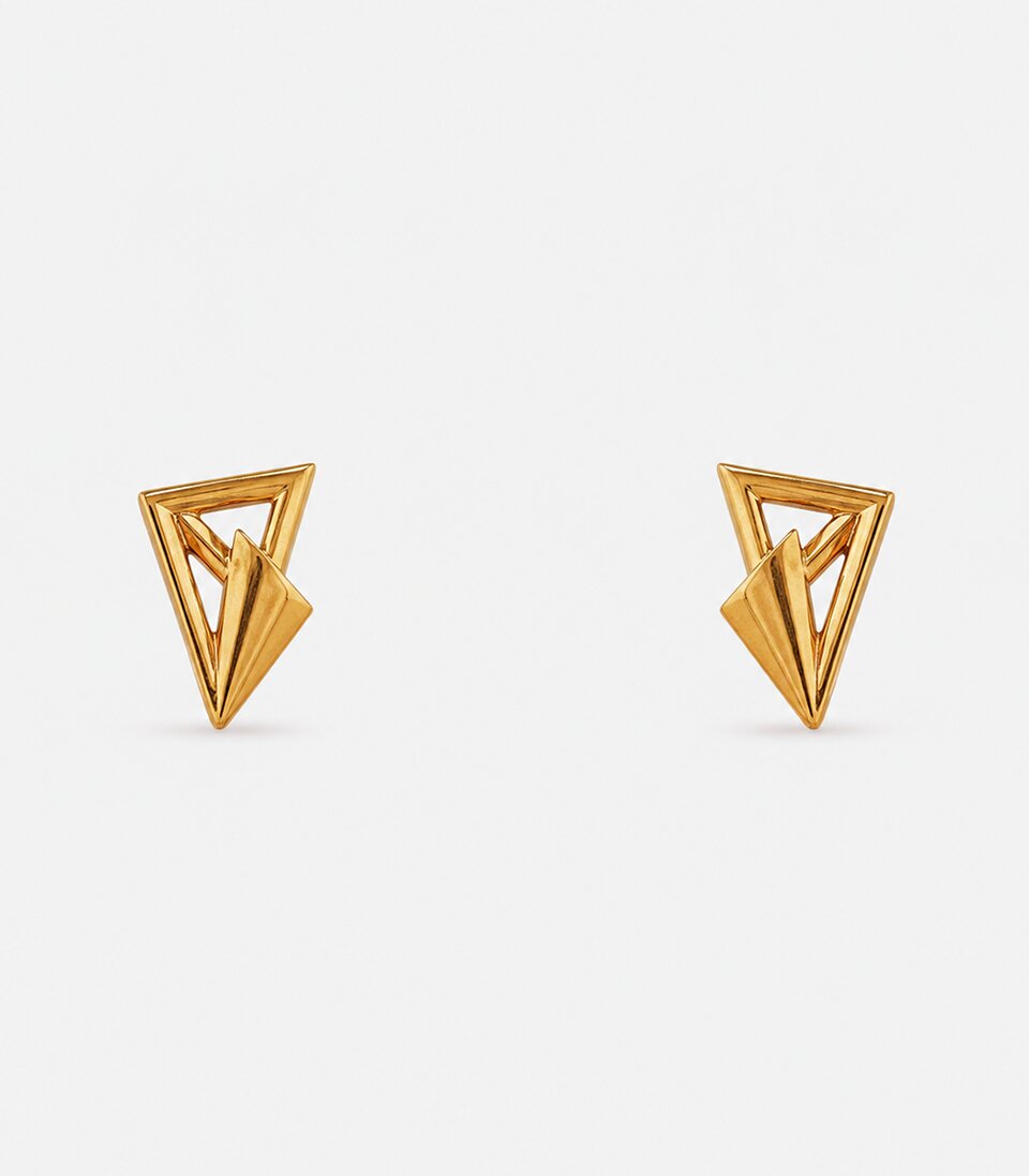 Geometric Triangle Stud Earrings
