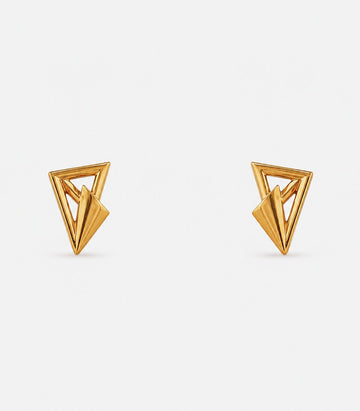 Geometric Triangle Stud Earrings