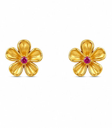 Floral Petal Stud Earrings