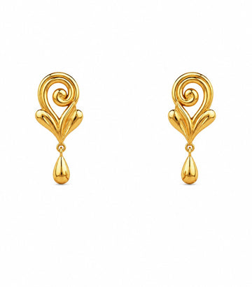 Peacock Drop Stud Earrings