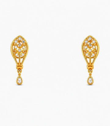 Vintage Teardrop Stud Earrings