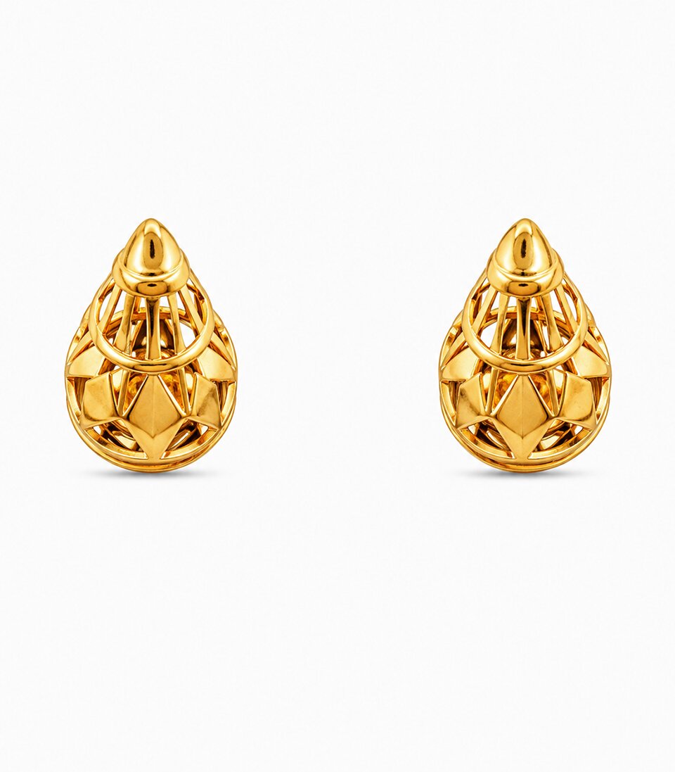 Antique Paisley Stud Earrings