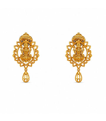 Floral Temple Stud Earrings