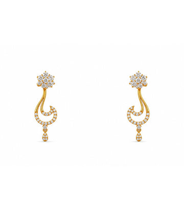 Serpentine Drop Stud Earrings