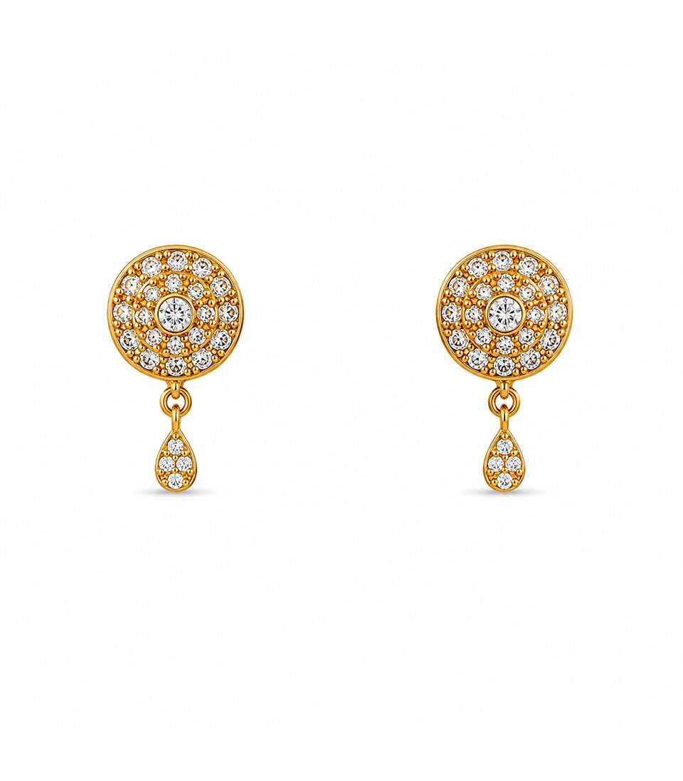 Mandala Disc Drop Earrings
