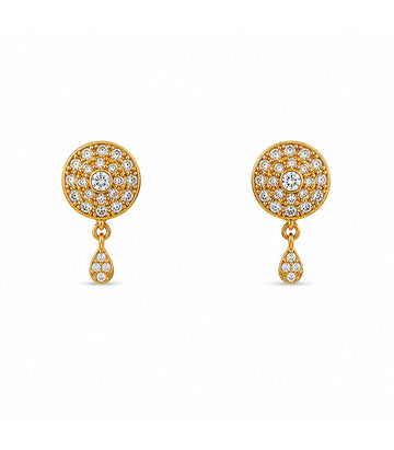 Mandala Disc Drop Earrings