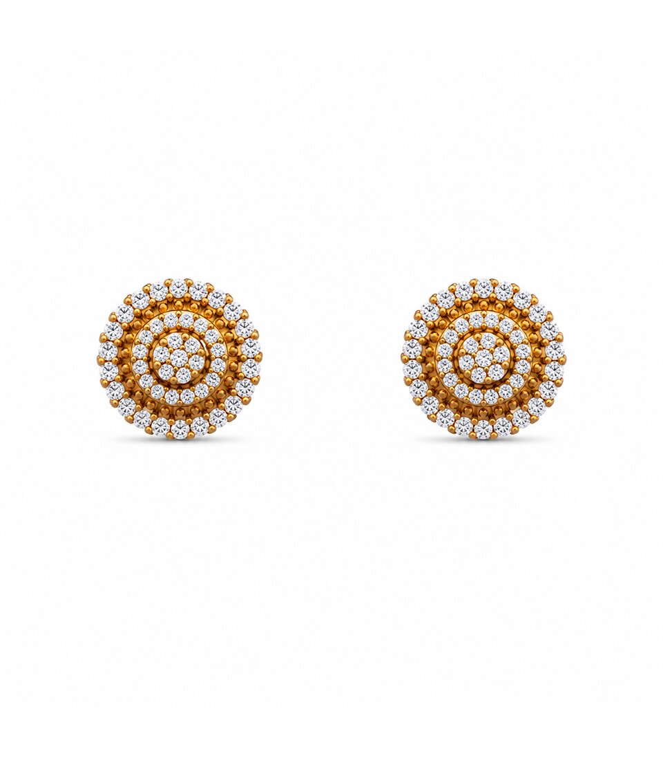 Concentric Circle Stud Earrings